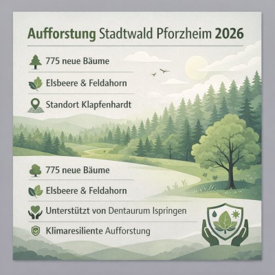 Dentaurum fördert erneut klimaresiliente Aufforstung in Pforzheim